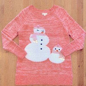 So cute!! Snow woman and snow baby sweater!!! Size Medium